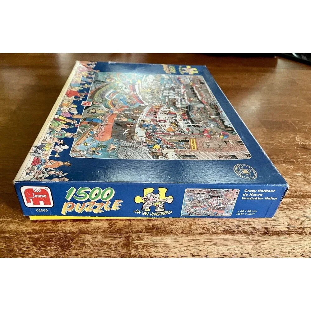 Jumbo Jan Van Haasteren 1500 Jigsaw Puzzle Crazy Harbour 90 cm x 60 cm Complete